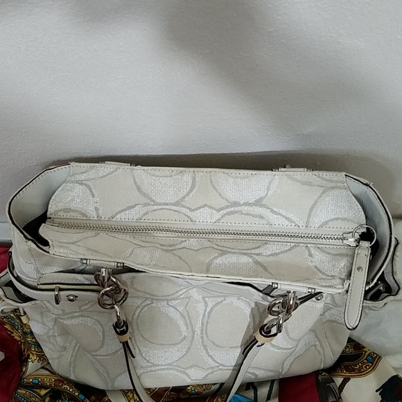 Coach Signature Logo Colette Large Tote Bag Yellow - Picture 6 of 10